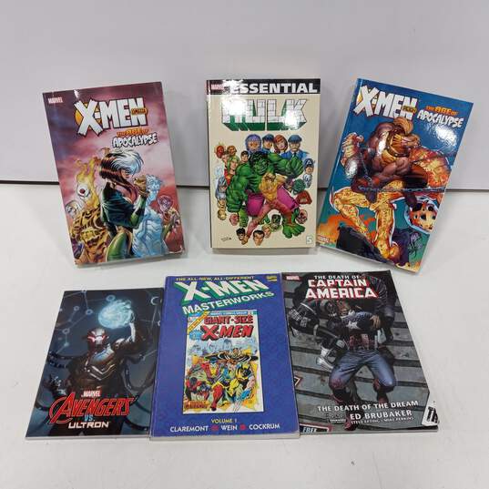6pc Bundle of Assorted Marvel Graphic Novels image number 1
