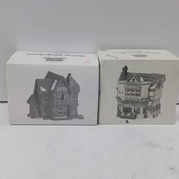 Set of 2 Department 56 "The Mermaid Fish Shoppe" & "Browning Cottage" IOB alternative image