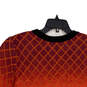 Womens Multicolor Geometric 3/4 Sleeve Side Slit Cardigan Sweater Size XL image number 4