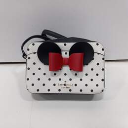 Kate Spade New York White Polka Dot Disney Minnie Mouse Crossbody Bag/Purse