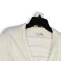 Womens White Long Sleeve Knitted Open Front Cardigan Sweater Size Medium image number 4