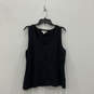 Womens Black Sleeveless Scoop Neck Classic Pullover Tank Top Size Medium image number 1