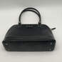 Womens Wellesley Rachelle Black Leather Double Handles Satchel Bag image number 1