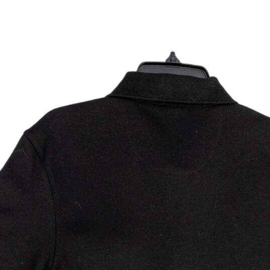 NWT Mens Black Spread Collar Short Sleeve Polo Shirt Size Medium image number 4