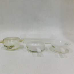 Vintage Milk Glass Kitchen Cookware Casserole Dishes Bowls alternative image