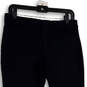 Womens Blue Flat Front Welt Pocket Straight Leg Dress Pants Size 6 image number 4