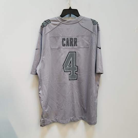 Nike Mens Gray Las Vegas Raiders Derek Carr #4 Football NFL Jersey Size XL image number 2