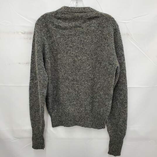 Savile Row WM's 100% Wool Shetland Heather Gray Crewneck Sweater Size S image number 2