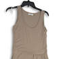 Womens Gray Scoop Neck Sleeveless Side Slit Midi A-Line Dress Size 6 image number 3