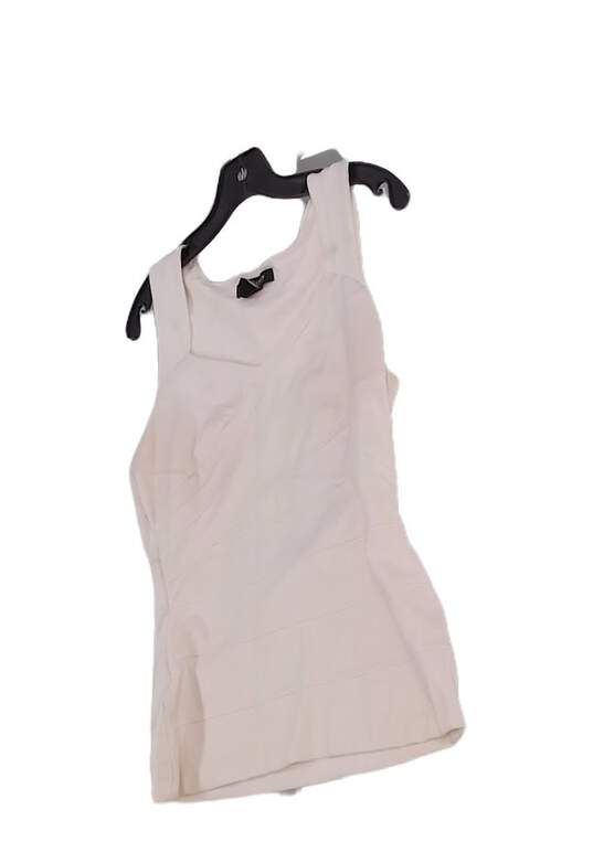 Womens White Sleeveless V Neck Pullover Tank Top Size 12 image number 3