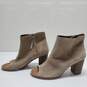 Tom's Majorca Ankle Brown Suede Peep Toe Block Heels Women's Boots Size 10 image number 1