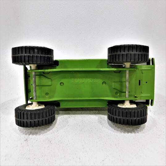 VTG 1970s Tonka Stump Jumper Jeep Green Pressed Steel Toy No Top image number 6