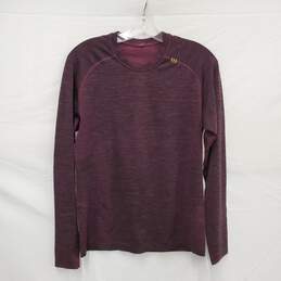 Lululemon Men's Athletica Heather Red Stretch Long Sleeve Tee Size MM