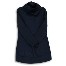 Mens Black Long Casual Sleeve Side Pockets Hooded Full-Zip Jacket Size XL alternative image