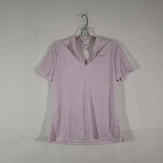Womens Dri-Fit Short Sleeve Collared Activewear T-Shirt Size Medium image number 1