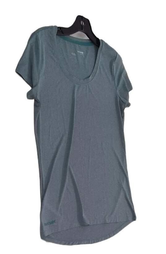 Womens Teal Short Sleeve Scoop Neck Casual Pullover T Shirt Small image number 3