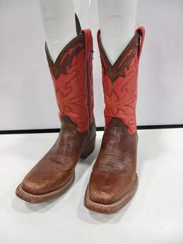 Women's Red & Brown Western Boots Size 48