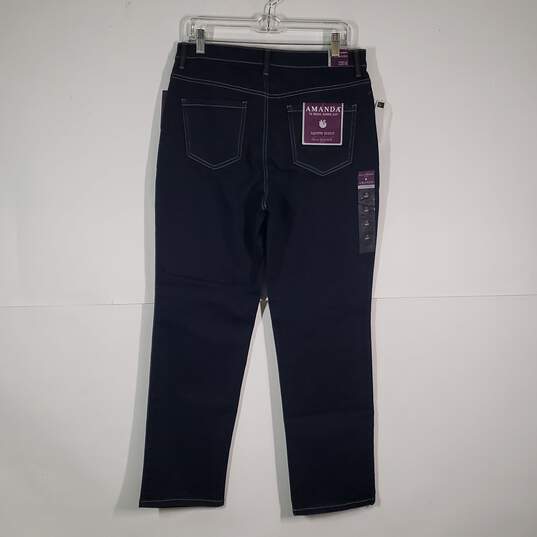 NWT Womens Regular Fit 5 Pockets Design Denim Straight Leg Jeans Size 12 image number 2