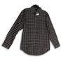 NWT Mens Black Gray Long Sleeve Spread Collar Button-Up Shirt Size Small image number 1