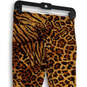 NWT Womens Multicolor Animal Print Elastic Waist Ankle Leggings Size OS image number 4