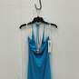 NWT Womens Blue Sleeveless Scoop Neck Front  Slit Evening Maxi Dress Size XS image number 3