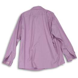 Michael Kors Mens Pink White Plaid Shirt Size 18 alternative image