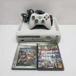 Microsoft Xbox 360 Fat NO HDD Console Bundle Controller & Games #3