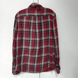 Harley-Davidson Men's Red Plaid Cotton LS Snap Casual Shirt Size M alternative image