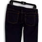 Womens Blue Dark Wash Stretch Pockets Denim Straight Leg Jeans Size 29 image number 4