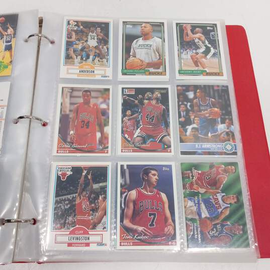 2.8lbs of Assorted Basketball Sports Trading Cards in Binder image number 4