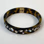 Designer J. Crew Gold-Tone Tortoise Shell Clear Rhinestone Bangle Bracelet image number 3