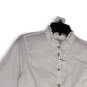 NWT Womens White Long Sleeve Ruffle Collared Button-Up Shirt Size Small image number 3