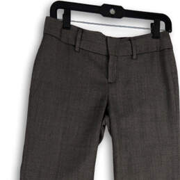 Womens Gray Flat Front Regular Fit Straight Leg Dress Pants Size One alternative image