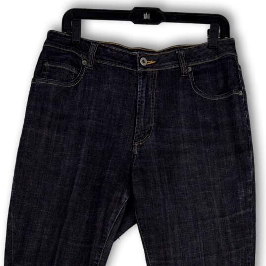 Womens Blue Denim Medium Wash Stretch Pockets Straight Leg Jeans Size 1 image number 3
