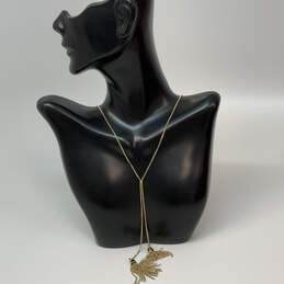 Designer J. Crew Gold-Tone Ring Clasp Tow Tassels Classic Pendant Necklace