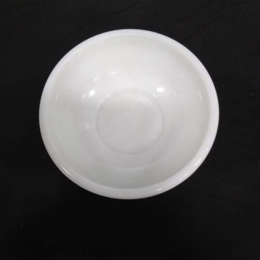 Vintage Milk Glass Snack Serving Plate & Pedestal image number 4
