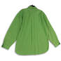 NWT Mens Green Collared Long Sleeve Pullover Button-Up Shirt Size 3XL image number 2