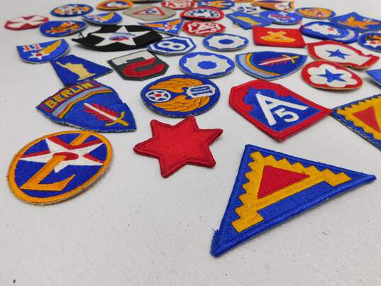 Vintage World War 2 WWII Era Dress Military USA Patches Lot image number 5