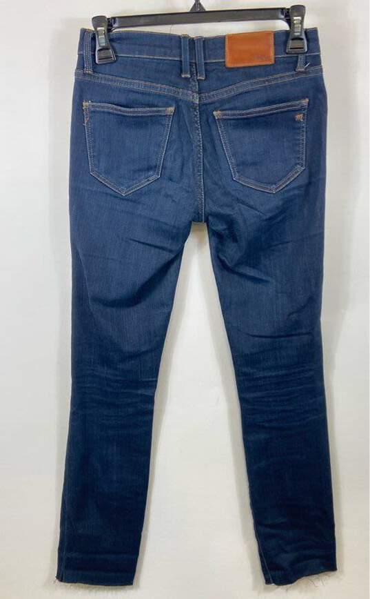 Madewell Women Blue Skinny Jeans Sz 24 image number 2