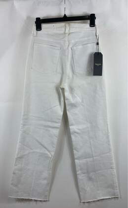 NWT Rag & Bone Womens White Ankle Justine Raw Hem Denim Trouser Pants Size 24 alternative image