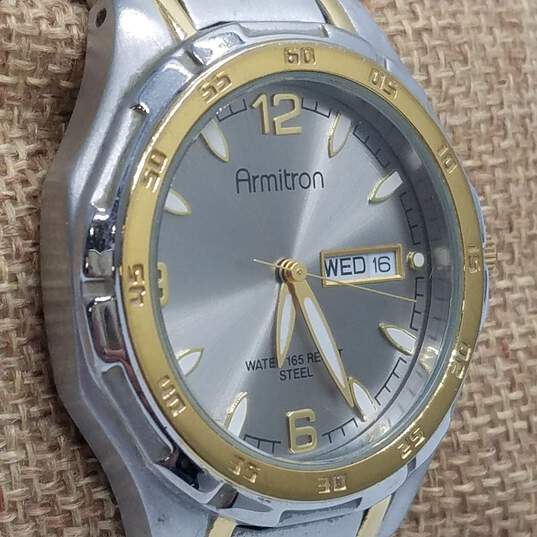 Armitron 37mm Case Classic Two-Tone Diver Design Men's Stainless Steel Quartz Watch image number 4