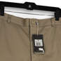 NWT Mens Tan Flat Front Slash Pocket Golf Chino Shorts Size 36 image number 3