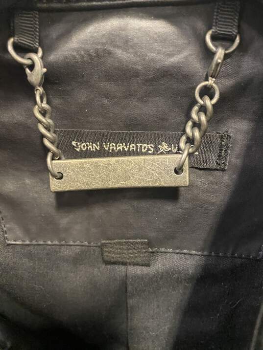 John Varvatos Men Black Leather Jacket XL image number 4