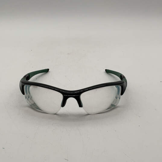 Mens 03-946 Black Green Full Rim Wrap Prescription Eyeglasses With Case image number 5