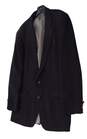 Mens Black Long Sleeve Collared Pockets Single Breasted Blazer Jacket One Size image number 2