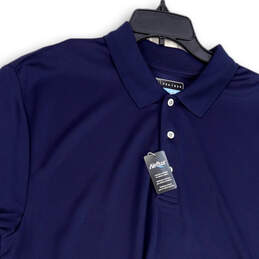 NWT Mens Blue Airflux Short Sleeve Spread Collar Polo Shirt Size X-Large alternative image