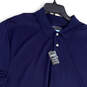 NWT Mens Blue Airflux Short Sleeve Spread Collar Polo Shirt Size X-Large image number 2