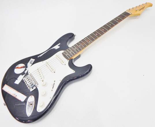 Silvertone by Samick S-Style Black Electric Guitar image number 3