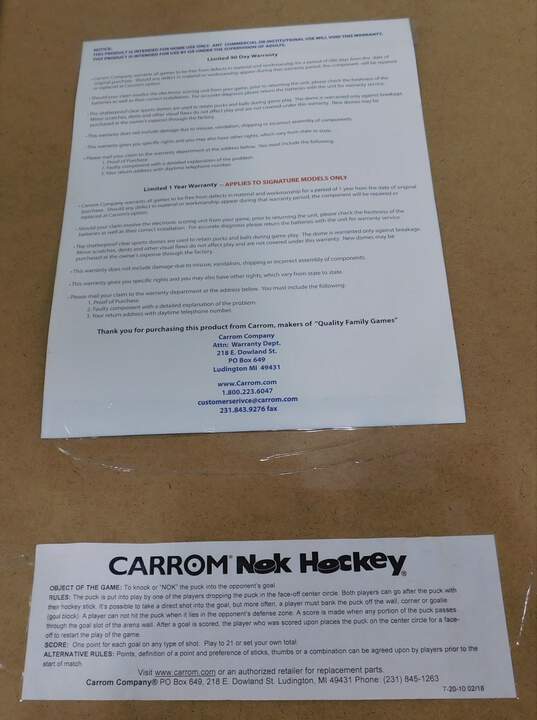 Carrom Champion Nok Hockey Tabletop Game With Pucks And Sticks image number 3