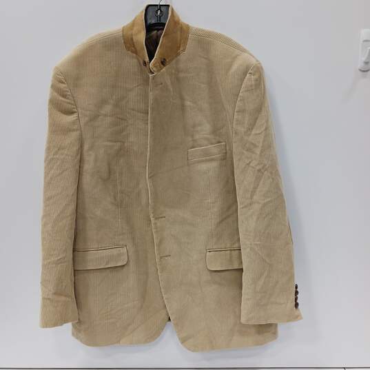 Lauren Ralph Lauren Men's Beige Corduroy Suit Jacket Blazer Size 46R image number 1